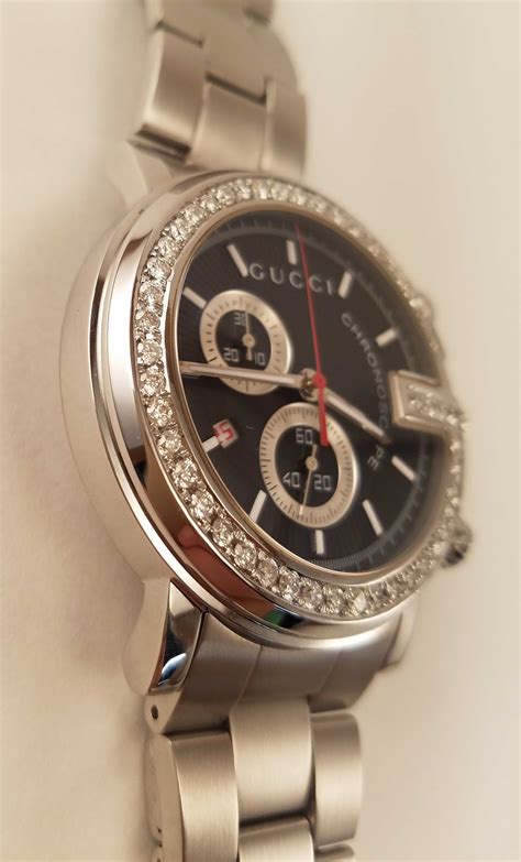 gucci 101m chrono diamonds